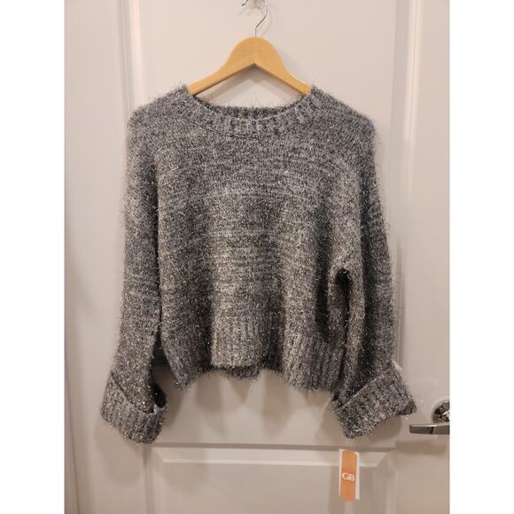 GB Silver Sweater with Roll Cuff Sleeves - Picture 2 of 9